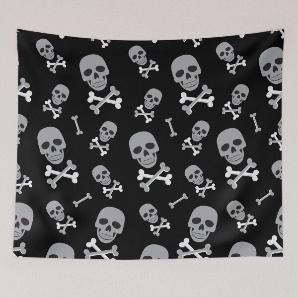 Item preview, Halloween Skull and Bone Seamless Repeat Pattern  designed and sold by JaneApril.