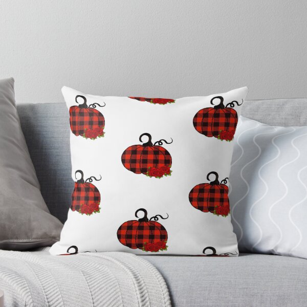 Item preview, Buffalo plaid pumpkin pattern with flowers mask pumpkin halloween designed and sold by ZiZoZinAA.
