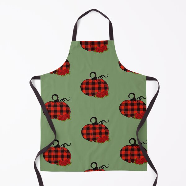 Item preview, Buffalo plaid pumpkin pattern with flowers mask pumpkin halloween designed and sold by ZiZoZinAA.