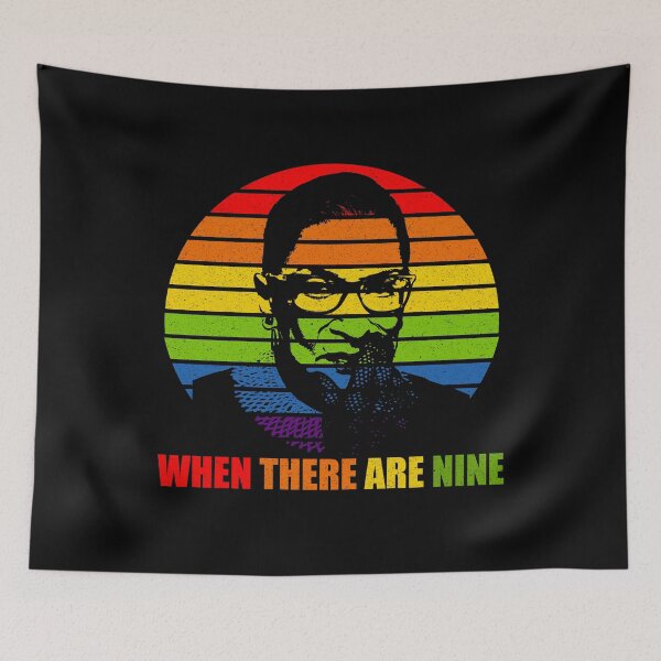 Item preview, When There Are Nine Ruth Bader Ginsburg RBG designed and sold by RandomStuffShop.