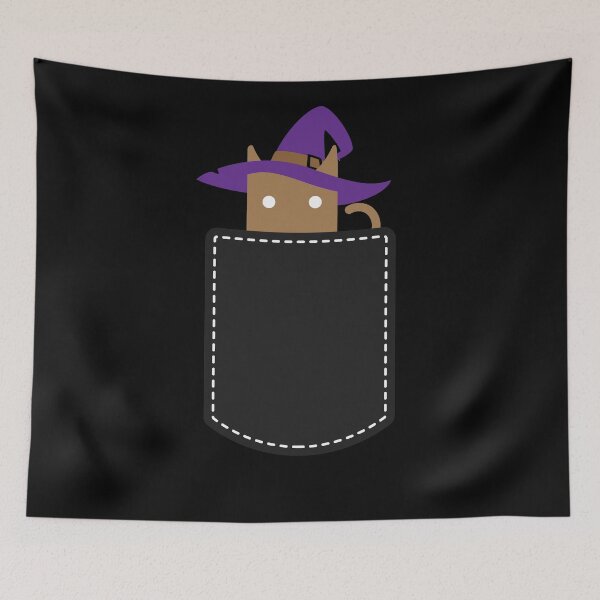 Item preview, FUNNY CUTE POCKET CAT WITH HAT HALLOWEEN designed and sold by TheFirstOne.