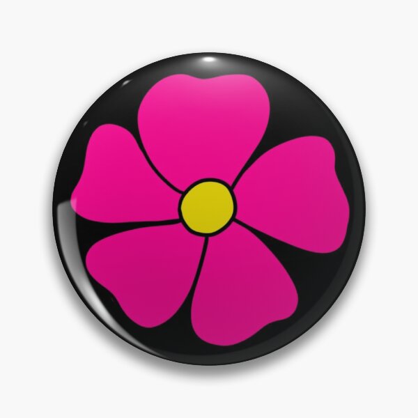 Item preview, Bib Flower in Classic Bright Pink On Black designed and sold by CottoVerdi.