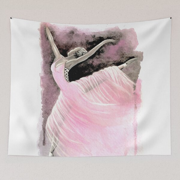 Item preview, Pink Ballerina V original watercolor painting designed and sold by GittaG74.