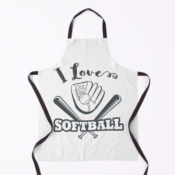Item preview, I Love Softball, With Softball Glove And Bat designed and sold by 4AllTimes.