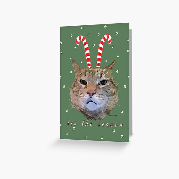 Tis The Season Cat Greeting Card