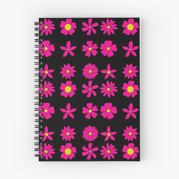 Item preview, Bib Flowers Pack in Classic Bright Pink on Black designed and sold by CottoVerdi.