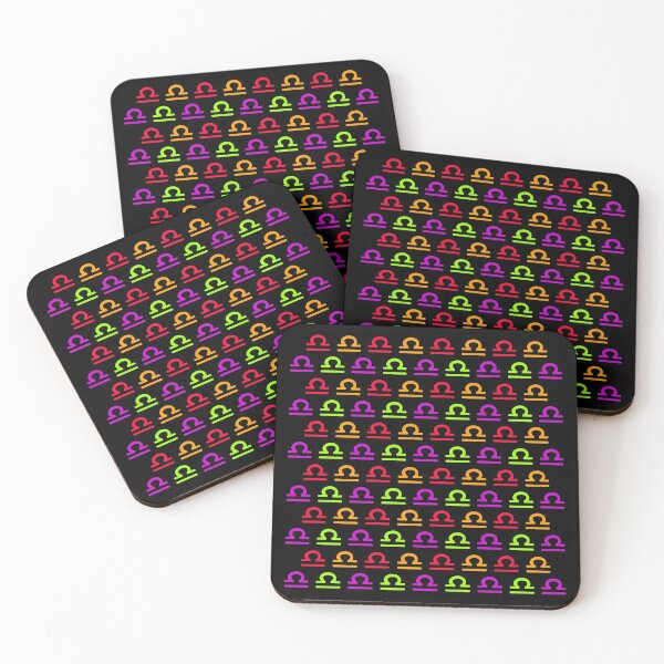 Item preview, Multicolored Libra sign, astrology zodiac symbol black background designed and sold by Stéphane  Thirion.