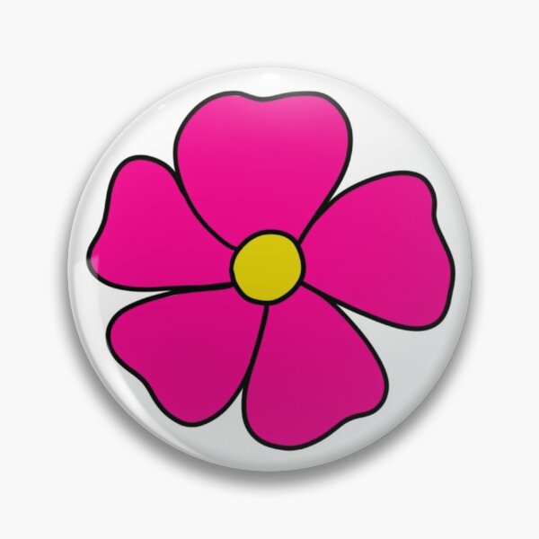 Item preview, Bib Flower in Classic Bright Pink On White designed and sold by CottoVerdi.