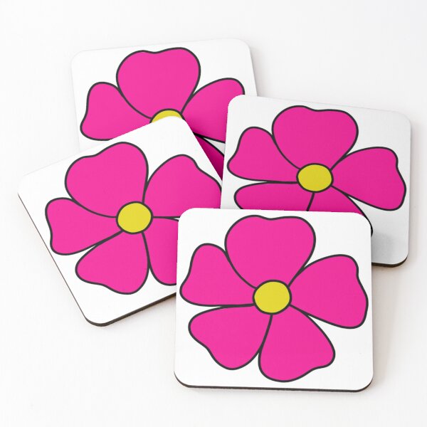 Item preview, Bib Flower in Classic Bright Pink On White designed and sold by CottoVerdi.
