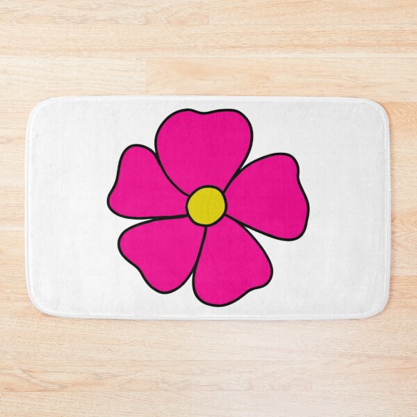 Item preview, Bib Flower in Classic Bright Pink On White designed and sold by CottoVerdi.