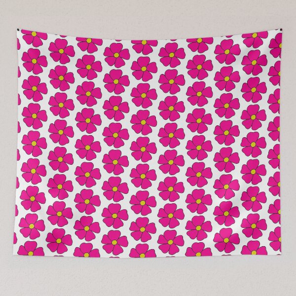 Item preview, Bib Flower in Classic Bright Pink On White designed and sold by CottoVerdi.