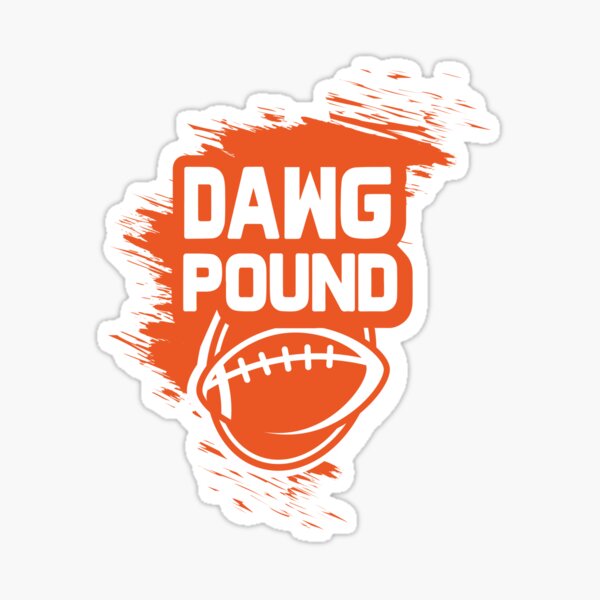 Cleveland Browns Beer Dog Shirt - Dawg Pound - Sticker