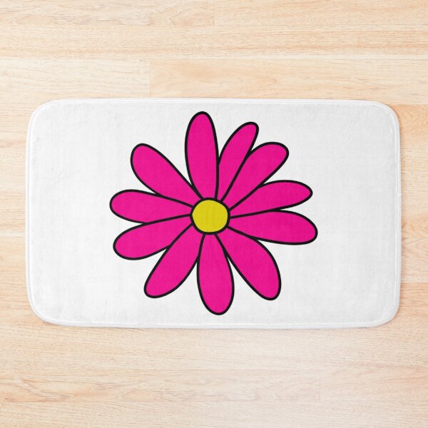 Item preview, Bib Flower in Classic Bright Pink On White designed and sold by CottoVerdi.