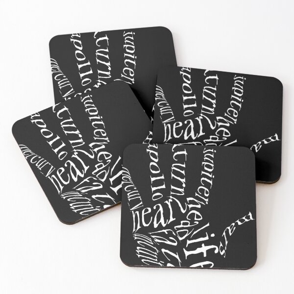 Item preview, Palmistry Typography Hand Map (White) designed and sold by EGL-Design.