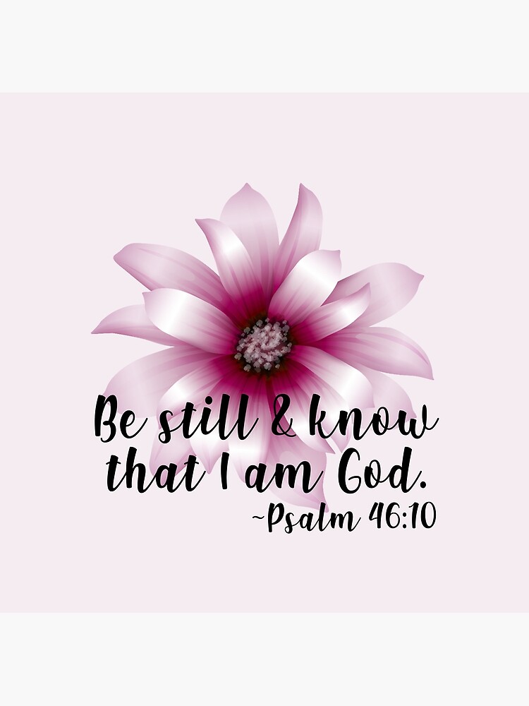 Be Still Pink Stainless Steel Water Bottle - Psalm 46:10