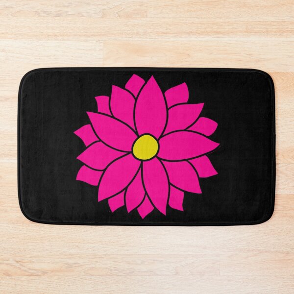 Item preview, Bib Flower in Classic Bright Pink on Black designed and sold by CottoVerdi.