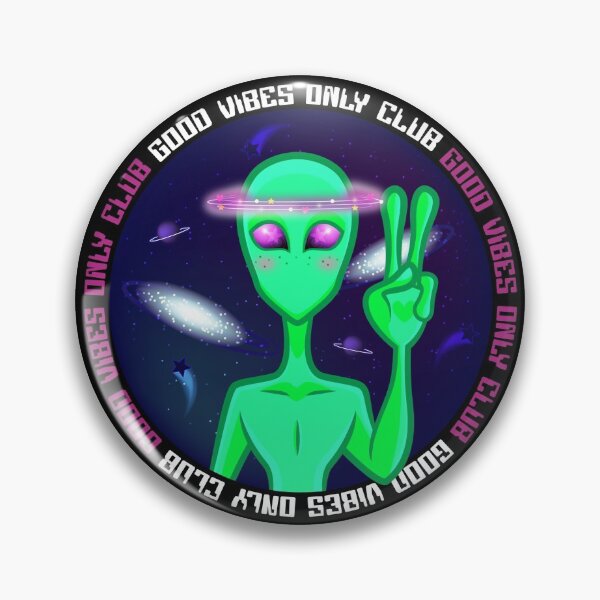 Item preview, Good Vibes Only Alien designed and sold by Sara Sanddollar.