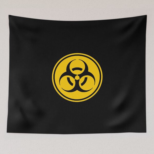 Item preview, Biohazard Sign - Black background designed and sold by LeenDesign.
