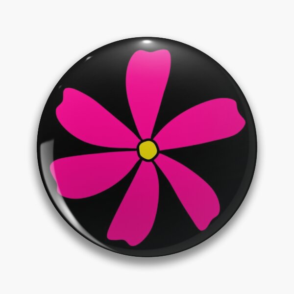 Item preview, Bib Flower in Classic Bright Pink on Black designed and sold by CottoVerdi.