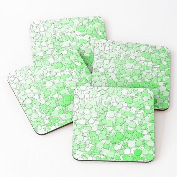 Item preview, Green and White Bubbles designed and sold by MathenaArt.