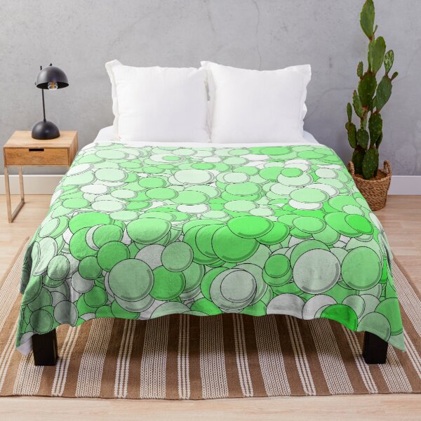 Item preview, Green and White Bubbles designed and sold by MathenaArt.