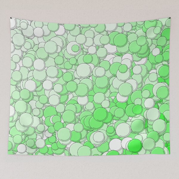 Item preview, Green and White Bubbles designed and sold by MathenaArt.
