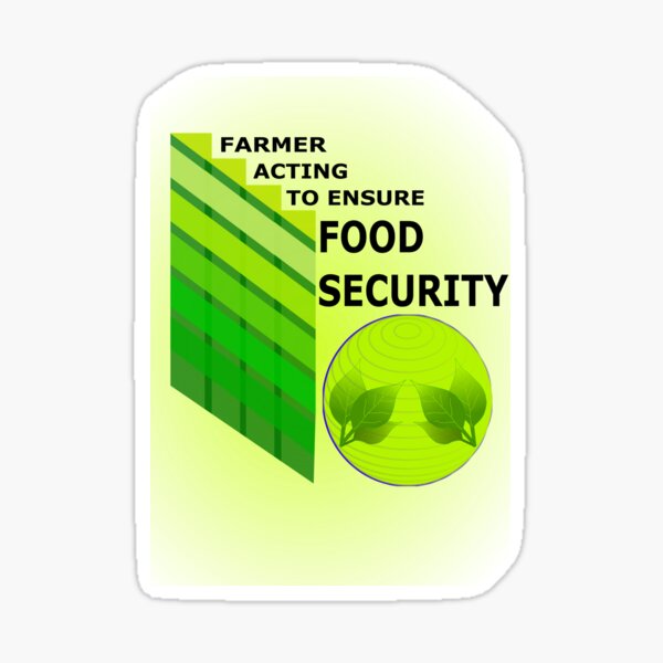 "Farmer acting to ensure food security" Sticker by Saadbi Redbubble