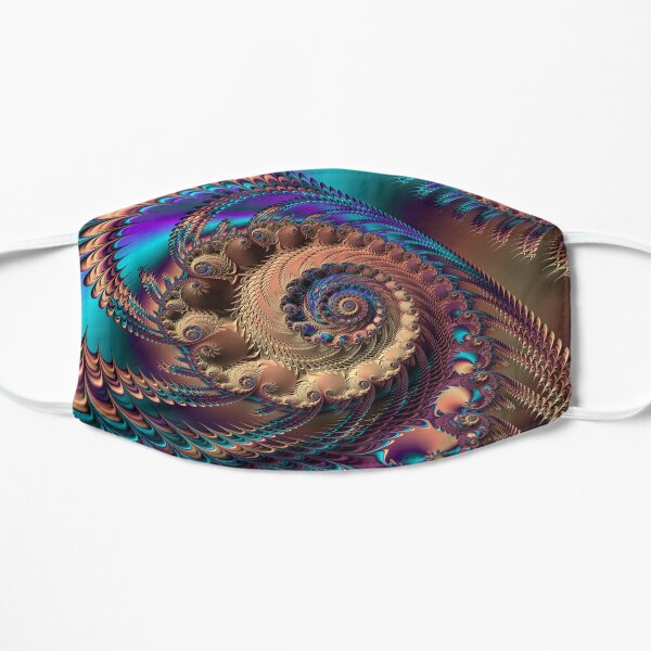 Intricate beautiful fractal pattern Flat Mask