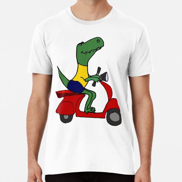 Dinosaur On A Scooter! Men's T-Shirt