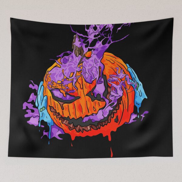 Item preview, Halloween Pumpkin Smoke Digital Grime Art designed and sold by Krystian Stafford.
