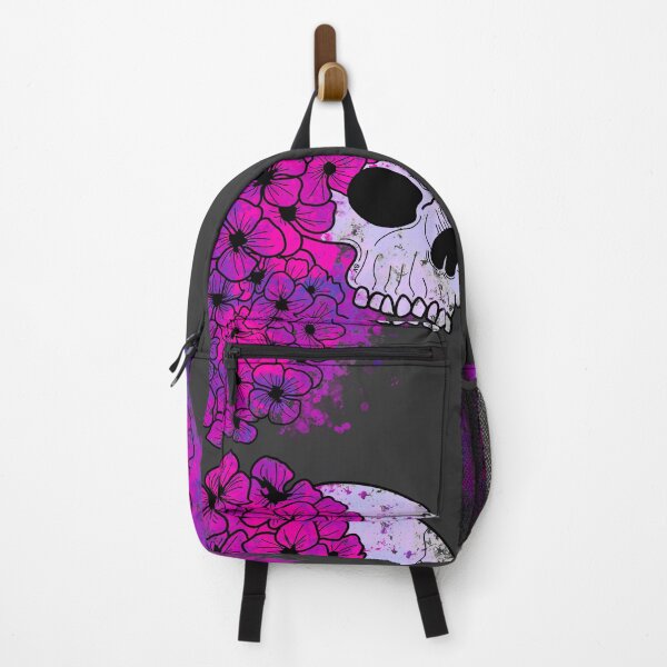 Item preview, Purple and pink skull and hydrangeas designed and sold by BV-creas.