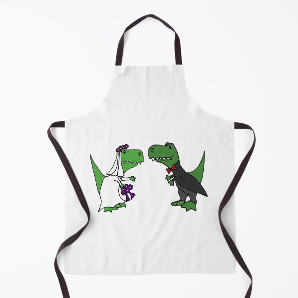 Item preview, Funny Green T-Rex Dinosaur Bride and Groom designed and sold by Nature's Fancy.