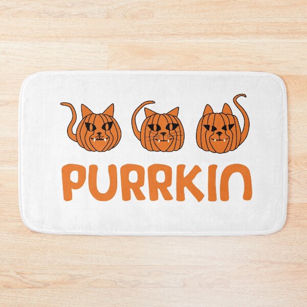 Item preview, Halloween purrkin trio. Cat shaped pumpkins. designed and sold by ReluctantChickn.