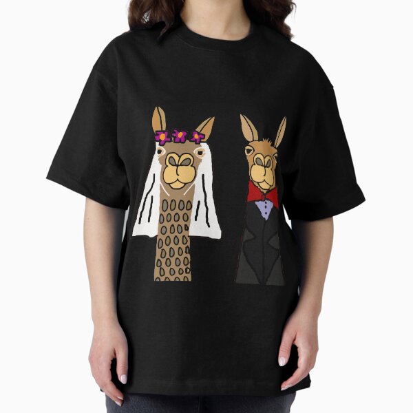 Item preview, Funny Llama Bride and Groom Wedding Cartoon designed and sold by Nature's Fancy.