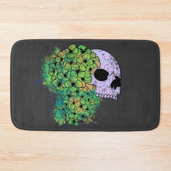 Item preview, Skull and green hydrangeas designed and sold by BV-creas.