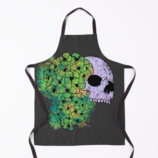 Item preview, Skull and green hydrangeas designed and sold by BV-creas.