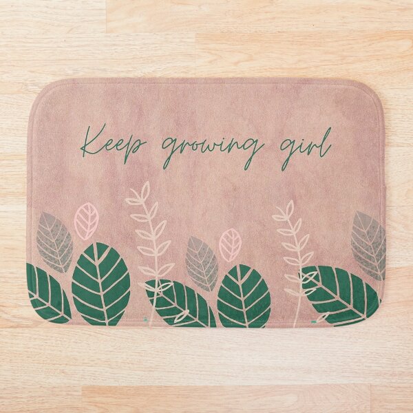 Item preview, Pink and green leaves positive girl design  designed and sold by Adri Graterol.