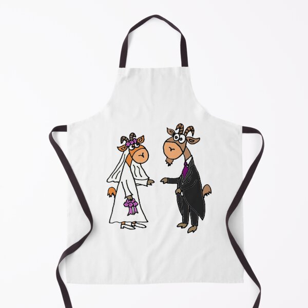 Item preview, Funny Cool Goat Bride and Groom Wedding Art designed and sold by Nature's Fancy.