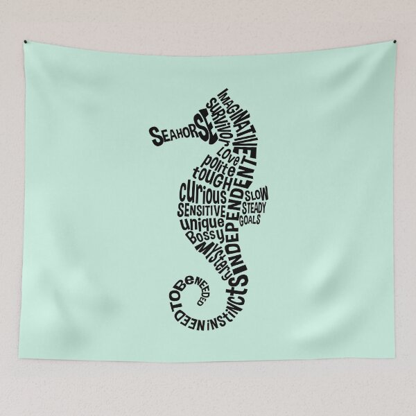 Item preview, Black Seahorse Spirit Animal designed and sold by kjeppson.