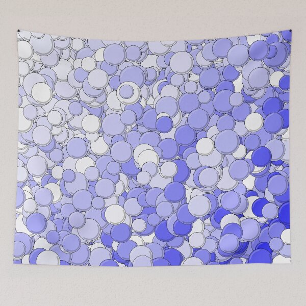 Item preview, Blue and White Bubbles designed and sold by MathenaArt.