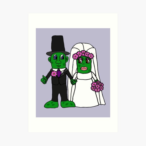 Lustige Braut Und Brautigam Hippo Hochzeit Original Art Kunstdruck Von Naturesfancy Redbubble