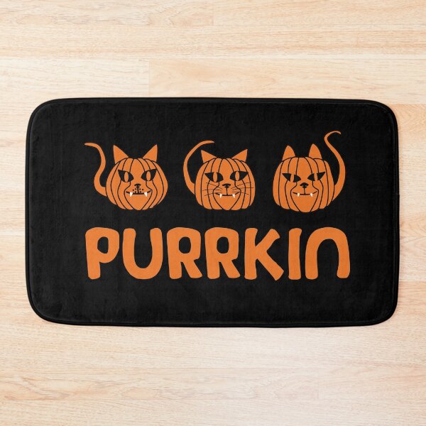 Item preview, Halloween purrkin trio. Cat shaped pumpkins. designed and sold by ReluctantChickn.