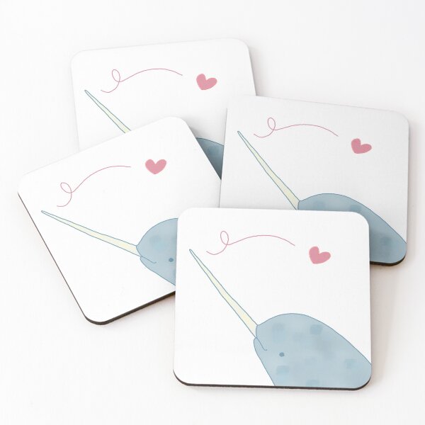 Item preview, narwhal with heart designed and sold by pot-meg.