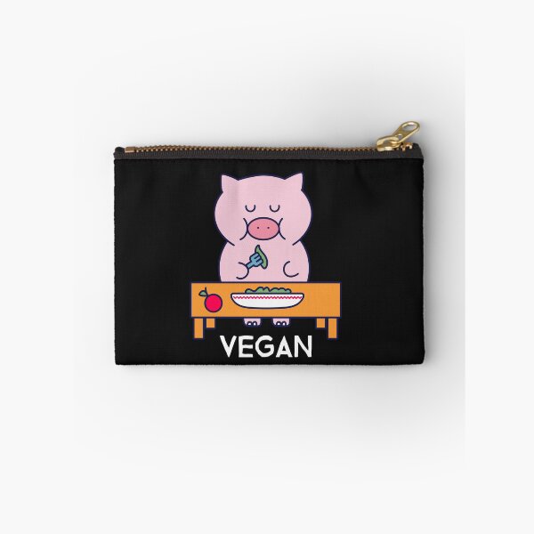 Item preview, VEGAN pig eats salad designed and sold by VeganPlantBased.