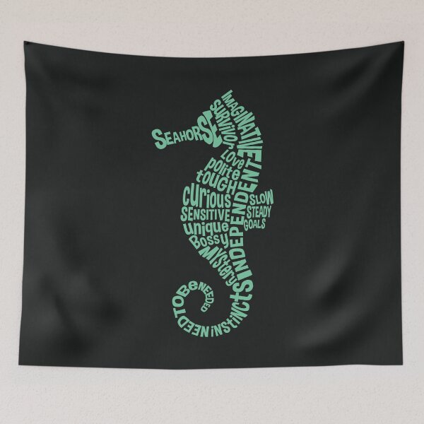 Item preview, Aqua Seahorse Spirit Animal designed and sold by kjeppson.