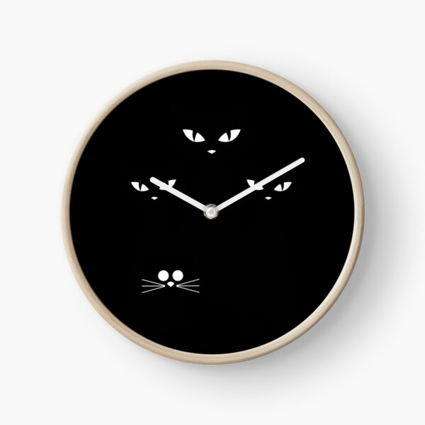 Details about   Halloween Clock-Black Cat Halloween Clock 