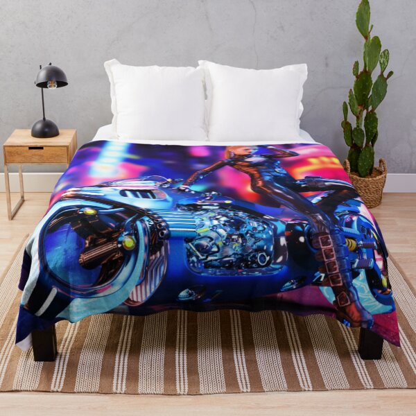 Item preview, Beautiful Art Motorcycle Women in Leather Colorful Design designed and sold by bobla25.