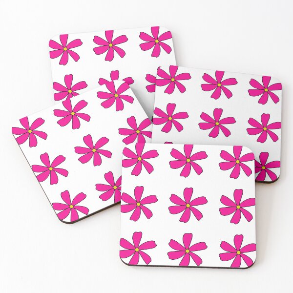 Item preview, Bib Flower in Classic Bright Pink On White designed and sold by CottoVerdi.