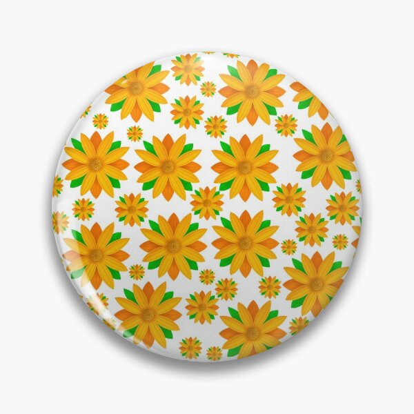 Item preview, Orange Flower Pattern On White Background designed and sold by Gsallicat.