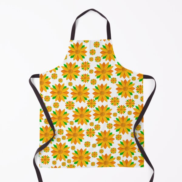 Item preview, Orange Flower Pattern On White Background designed and sold by Gsallicat.